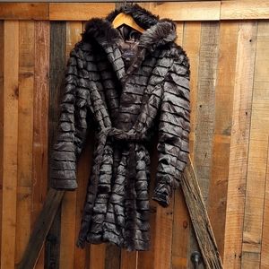 Faux fur winter jacket
